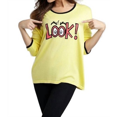 Women's Look Graphic Sweater - ANGEL