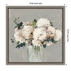 Amanti Art White Hydrangea (Vase) by Allison Pearce Canvas Wall Art Print Framed 16 x 16-in. - 4 of 4