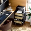 Karl Home 3-Drawer Black MDF (Medium-Density Fiberboard) 27.17in. W Nightstands - 2 of 4