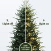LuxenHome 6.9Ft Pre-Lit Artificial Spruce Christmas Tree in White Pot, Hinged Branches & Warm Lights Green - 4 of 4