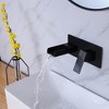 BWE Waterfall Single-Handle Wall Mount Bathroom Faucet in Matte Black - 2 of 4