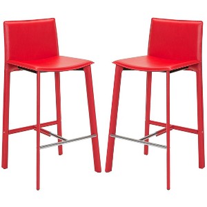 Janet 28.5" H Bar Stool (Set Of 2) - FOX2004 - Safavieh Couture - 1 of 4