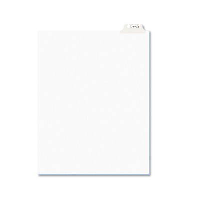 Avery-Style Preprinted Legal Bottom Tab Dividers Exhibit U Letter 25/Pack 12394