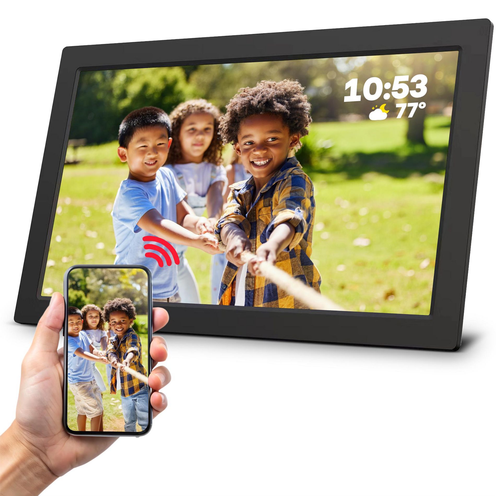 Impecca 22” SMART Digital Photo Frame, Touchscreen, Up to 100,000 photos
