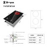 ZACHVO 3000W Electric Cooktop, 2 Burners, Ceramic, Child Safety Lock, Timer, Keep Warm, 9 Levels - 2 of 4