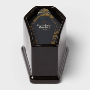 2 Wick Casket Shaped Filled Wax Candle Bourbon Casket 8oz - Threshold™ - 1 of 4