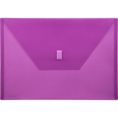Lion Office Products Poly Envelope Side Opening Hook/Loop 13"x9-3/8" Purple 22080PR