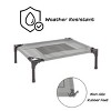 Elevated Dog Bed - 24.5x18.5-Inch Portable Pet Bed with Non-Slip Feet - Indoor/Outdoor Dog Cot or Puppy Bed for Pets up to 25lbs by PETMAKER (Gray) - 3 of 4