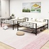 Full Over Full Metal Bunk Bed with Shelf and Guardrails, White - 2 of 4