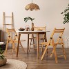 VINGLI Wood Folding Chairs with Curved Backs, Portable & Durable for Indoor/Outdoor Events, Set of 4, 300 lbs Capacity - 2 of 4