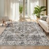 Persian Retro Carpet Vintage Floral Rugs for Living Room Bedroom Decor Washable Indoor Area Rug Low Pile Non Slip Soft Floor Mat - 2 of 4