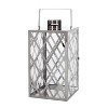 Vynxaria 18" Modern Stainless Steel Lantern with Lattice Design - 2 of 4