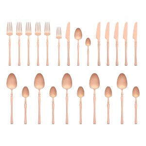 REGALWOVEN 24 Pcs 1 Set Stainless Steel Durable Rust-Proof Corrosion Resistant Serving Sets - 1 of 4