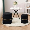 Comfortable Round Upholstered Storage Ottoman - 2 of 4