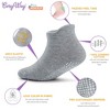 Cozyway Non-Slip Ankle Style Socks with Grippers, 12 Pack for Baby Boys and Girls, Solid Gray, 6-12 Months, Unisex - 2 of 4
