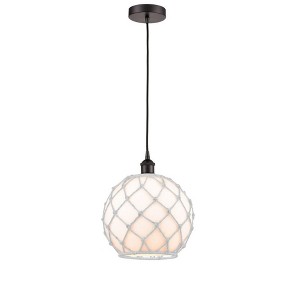 Farmhouse Rope - 1 Light Mini Pendant In Industrial Style-12.75 Inches Tall and 10 Inches Wide - 1 of 1