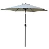 Outdoor Patio Umbrella, 6 Steel Ribs 9 FT Umbrella with Pure Color, UV Resistant Polyester Fabric Lawn Umbrella with Steel Frame-Coolbibila - 3 of 4