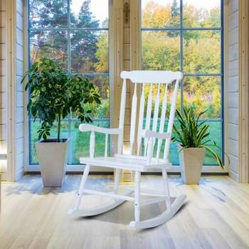 Outdoor Poplar Wood Rocking Chair - Captiva Designs

