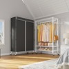 VIPEK R1C Rolling Clothes Rack with Cover Portable Freestanding Garment Rack, Black Rack with Cover - 3 of 4