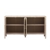 60"W 4-Door Sideboard Storage Cabinet with Textured Finish, Fir Veneer, for Corridor Entrance Living Room Study, Natural/Navy Blue/Black-ModernLuxe - 4 of 4