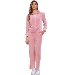Jess by Meiko Women's Slim Fit Velour Tracksuit Set 2 Pieces - 1 of 4