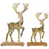 Northlight Reindeer and Fawn Textured Metal Christmas Figures - 10.5" - Gold - Set of 2 - 3 of 4