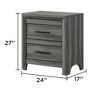 Denver Modern Style 2-Drawer Night stand Made with Wood in Gray same as G150108547 (NJ inventory) - 2 of 4
