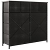 REAHOME 10-Drawer Steel Frame Bedroom Storage Organizer Chest Dresser with Waterproof Top, Adjustable Feet, and Wall Safety Attachment, Dark Brown - 2 of 4