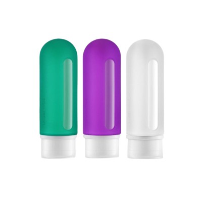 Trollerlink Wide Mouth 3Oz Silicone Travel Bottles