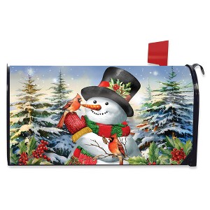 Briarwood Lane Winter Mailbox Cover  - Standard Size - Winter Friends Snowman For Winter Mailbox Cover - 1 of 2