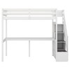YOOCOZZ Twin Size Loft Bed with Built-in Desk and Storage Staircase - 4 of 4