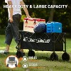 MaseiKar Collapsible Foldable Wagon with 300lbs Weight Cart Heavy Duty Folding Beach Wagon Cart with Wheels and Adjustable Handle for Camping, Garden - 4 of 4