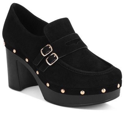 Aureva Square Toe Loafer Platform Heels : Target