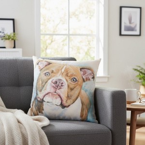 American Pit Bull 18 Inch Climaweave Pillow by Manual Woodworkers and Weavers - 1 of 3
