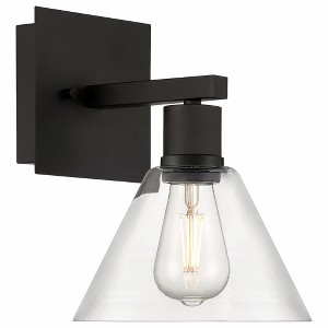 Access Lighting Port Nine 1 - Light Wall Light in  Matte Black - 1 of 4