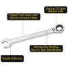Reversible Ratcheting Wrench Set with Roll Pouch - Combination Metric Sizes for Professional Mechanics - 2 of 4