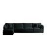 Oversized 146.5" Chenille Modular L-Shaped Sectional Sofa with Double-layer Cushion and Ottoman, 5-Piece Free combination Sofa - 4 of 4