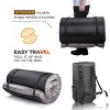 Zermatte Memory Foam Camping Mattress Pad | Portable Roll Up Mat for Tent, Car | Single, Twin, Kids Guest Bed w/Removable Waterproof Cover, Travel Bag - 4 of 4