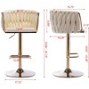NicBex Bar Stools Set of 2,Swivel Height Adjustable Counter Height Bar Stools with Chrome Footrest and Base,Bar Chairs for Dining Room,Kitchen,Cafe - 3 of 4