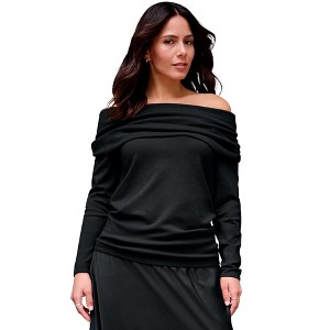 Avenue Off Shoulder Long Sleeve Sweater - 1 of 2