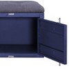 NicBex Storage Bench Modern Rectangle Stools with Metal Frame for Bedroom and Entryway, Blue - 4 of 4