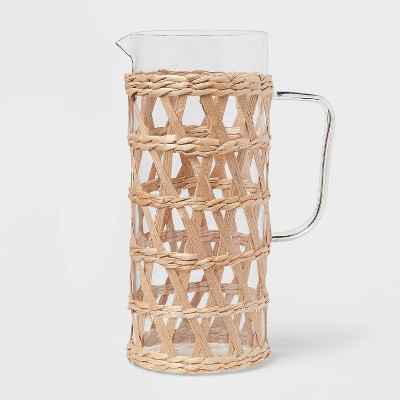 65oz Glass Natural Wrapped Beverage Pitcher - Threshold™