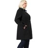 Agnes Orinda Women's Plus Size Notched Lapel Single Breasted Back Split Winter Long Pea Coats - 4 of 4