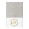 Linum Home Textiles 100% Turkish Cotton MONICA Gold Thread 3PC Embellished Towel Set - 3 of 4