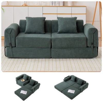 Dolonm Combination Sofa, Foldable Casual Sofa, No Assembly Required,3-seats 3-Pads, for Living Room and Bedroom