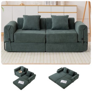 Dolonm Combination Sofa, Foldable Casual Sofa, No Assembly Required,3-seats 3-Pads, for Living Room and Bedroom - 1 of 4