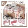Loft Bed Twin Size, Heavy Duty Metal Loft Bed Frame with Arched Guardrail and Safety Ladder, Space-Saving, No Box Spring Needed, - 3 of 4