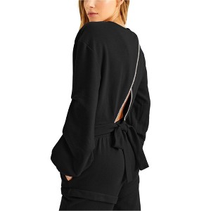 I.N.C International Concepts Womens Embellished Sweatshirt, Black, Small - 1 of 1