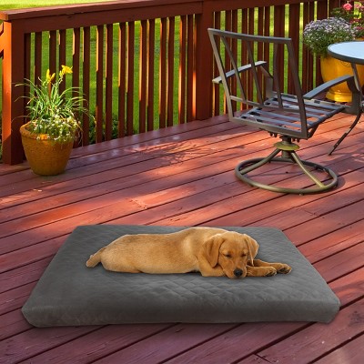 Large Gray Waterproof Orthopedic Outdoor Pet Bed