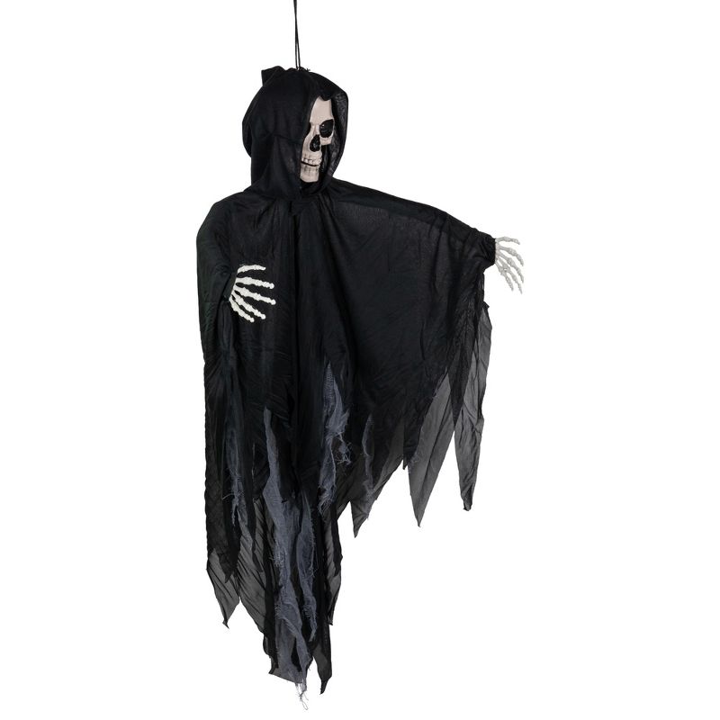 Northlight 36" Animated Grim Reaper Hanging Halloween Decoration with LED Lighted Eyes, 5 of 7